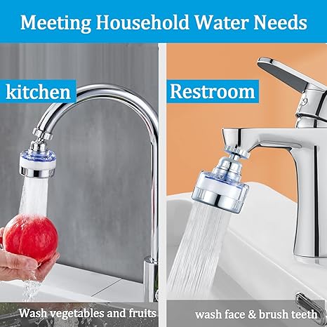 Faucet Water Filter 360 Rotating  Purifier Kitchen Tap Filtration